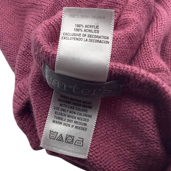 Carter's‎ Pink Cardigan Sweater Baby Girl 18M Floral Embroidery & Ribbon Detail - Picture 4 of 7